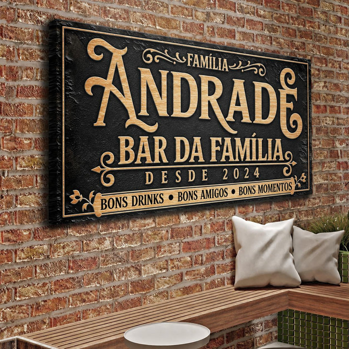 Quadro Bar da Família Personalizado