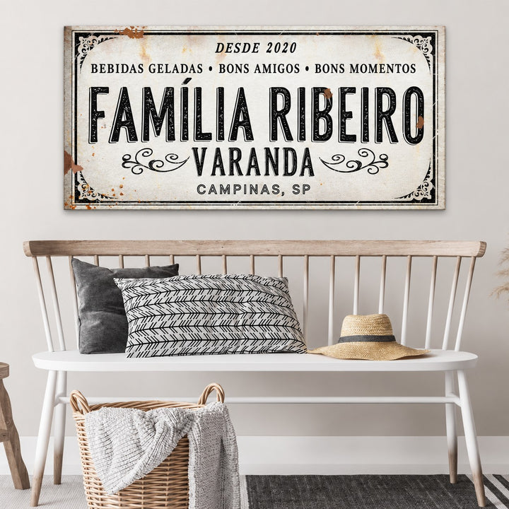 Quadro Varanda da Família Personalizado