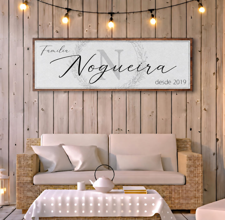 Quadro Inicial e Sobrenome Personalizado