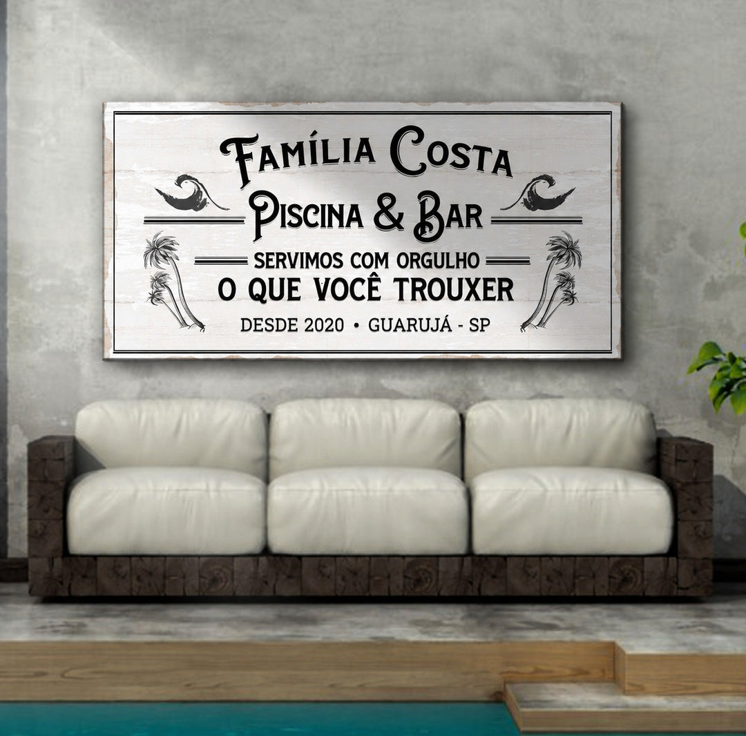 Quadro Piscina &amp; Bar Personalizado