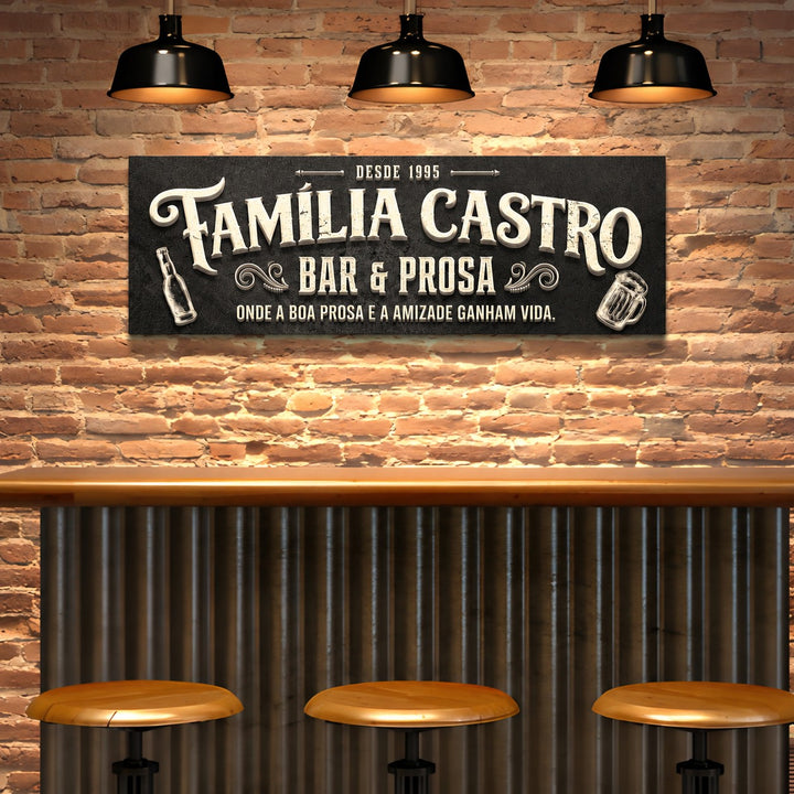Quadro Bar &amp; Prosa Personalizado