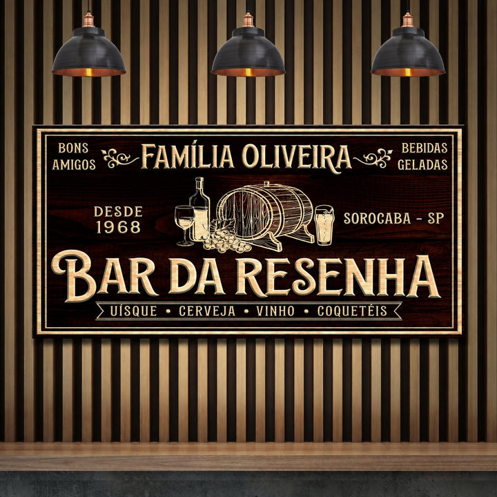 Quadro Bar da Resenha Personalizado