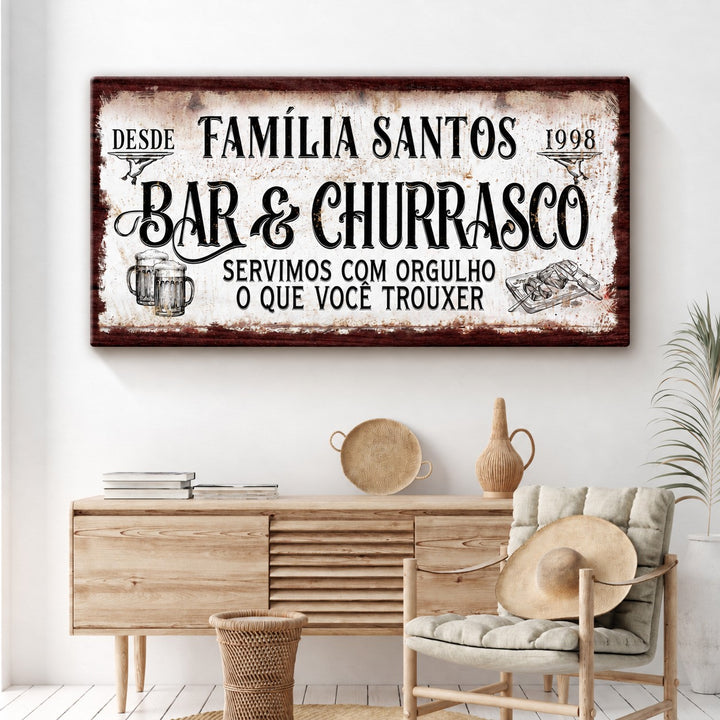 Quadro Bar &amp; Churrasco Personalizado