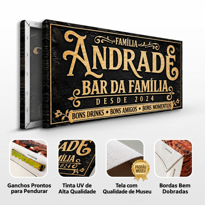 Quadro Bar da Família Personalizado