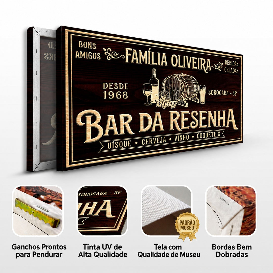 Quadro Bar da Resenha Personalizado