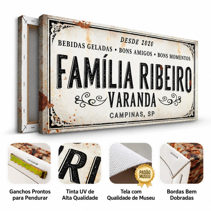 Quadro Varanda da Família Personalizado