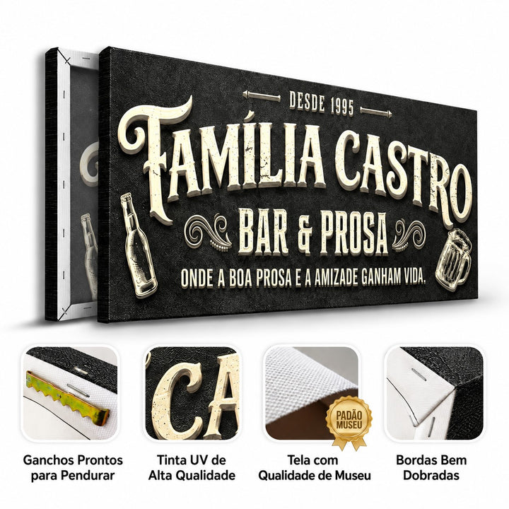 Quadro Bar &amp; Prosa Personalizado