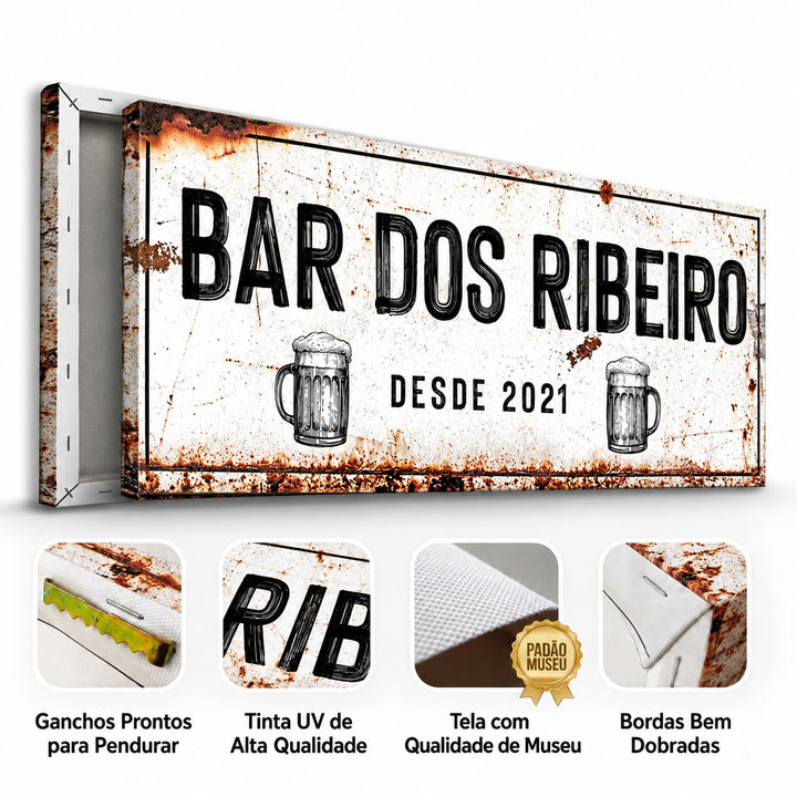 Quadro Bar Rústico Personalizado