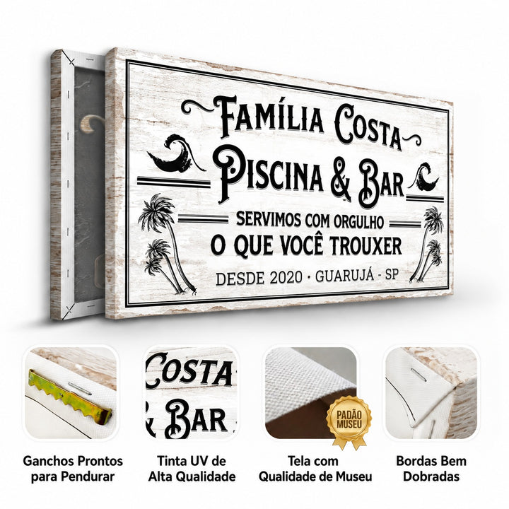 Quadro Piscina &amp; Bar Personalizado