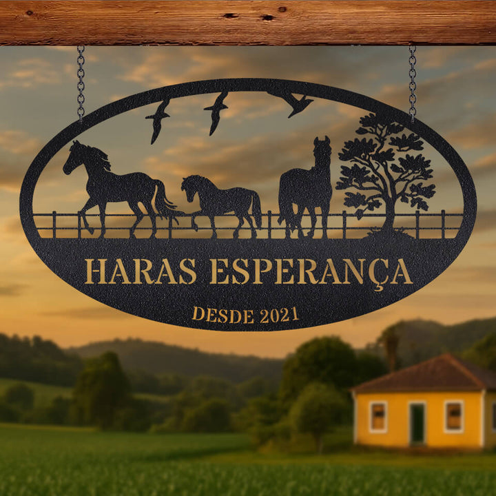 Cavalos no Curral