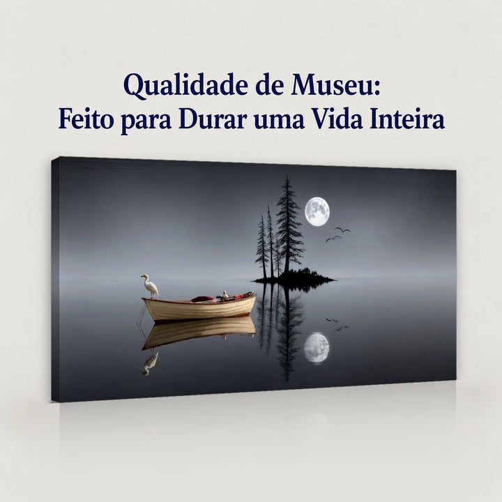 Quadro Lago Noturno em canvas com qualidade de museu, feito para durar