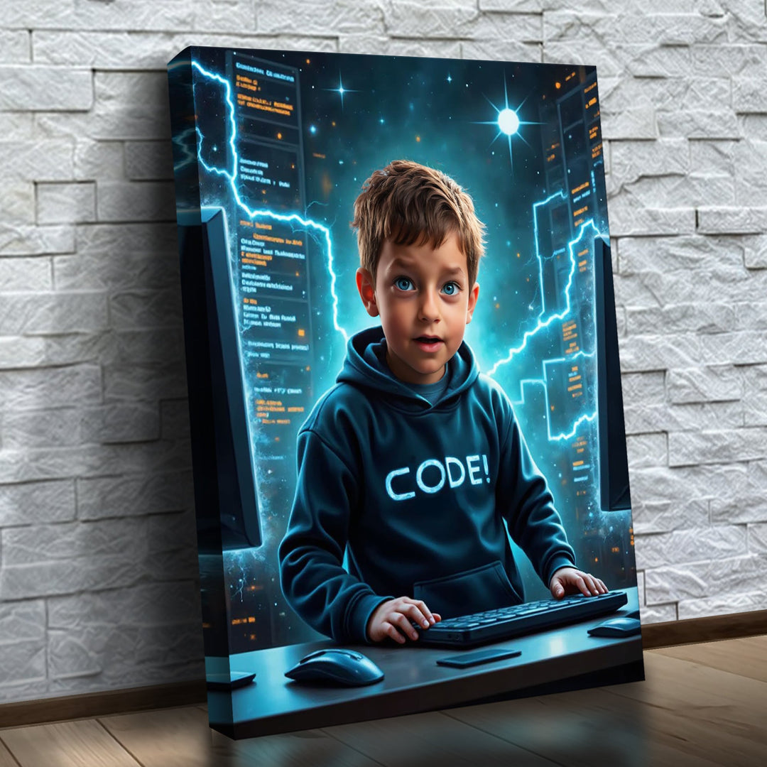 O Gênio da Tecnologia — quadro canvas personalizado na parede