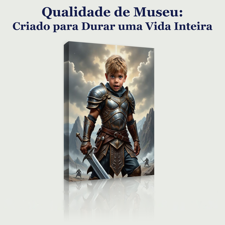 O Guerreiro Bárbaro – quadro canvas personalizado, qualidade de museu, criado para durar uma vida inteira