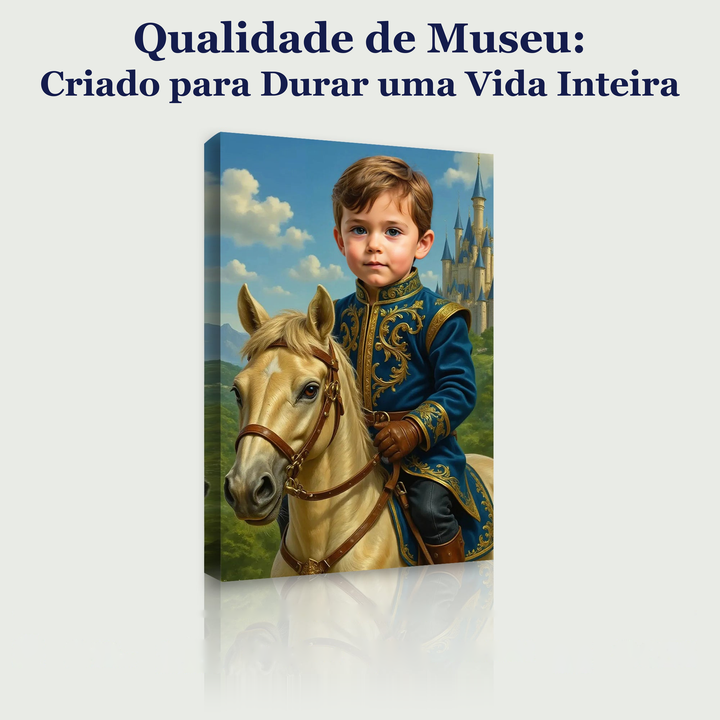O Príncipe do Castelo – quadro canvas personalizado, qualidade de museu, criado para durar uma vida inteira