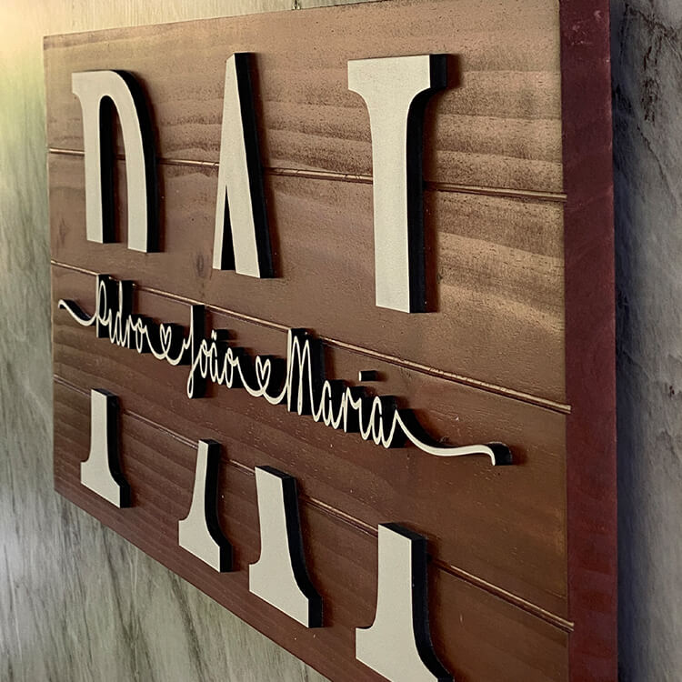 Placa do Pai Personalizada