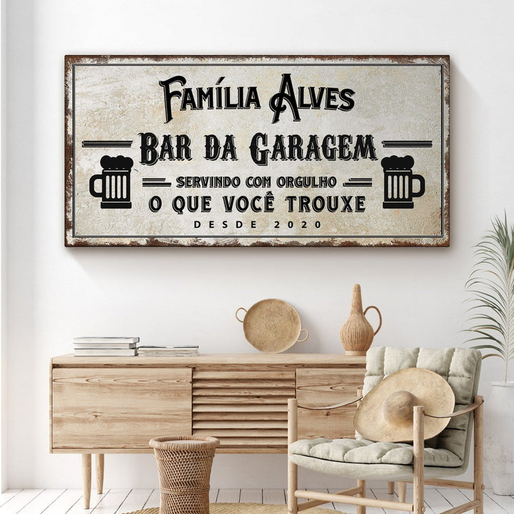 Quadro Bar da Garagem Personalizado