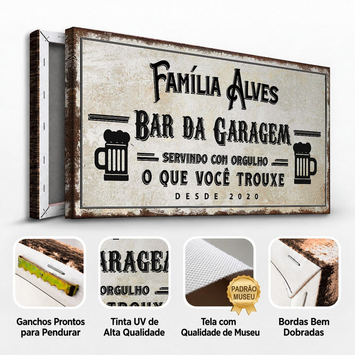 Quadro Bar da Garagem Personalizado