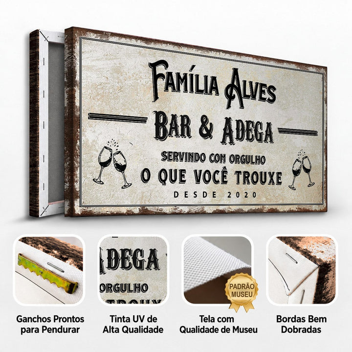 Quadro Bar &amp; Adega Personalizado