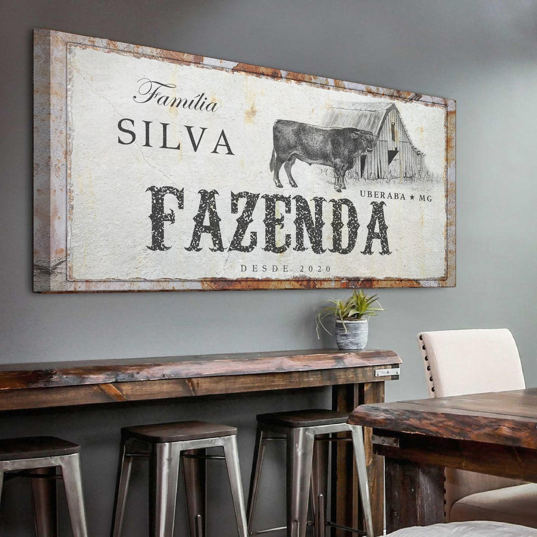Quadro Fazenda Rústica Personalizado
