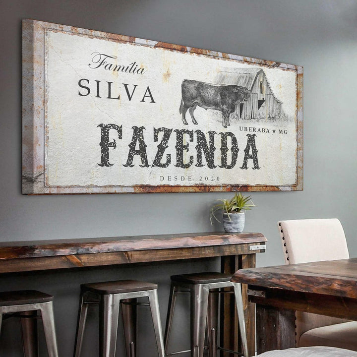 Quadro Fazenda Rústica Personalizado