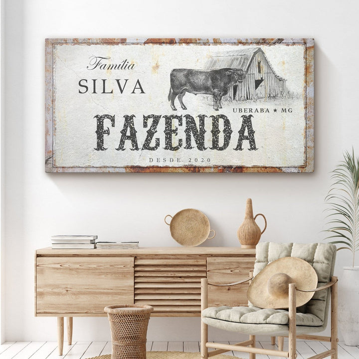 Quadro Fazenda Rústica Personalizado