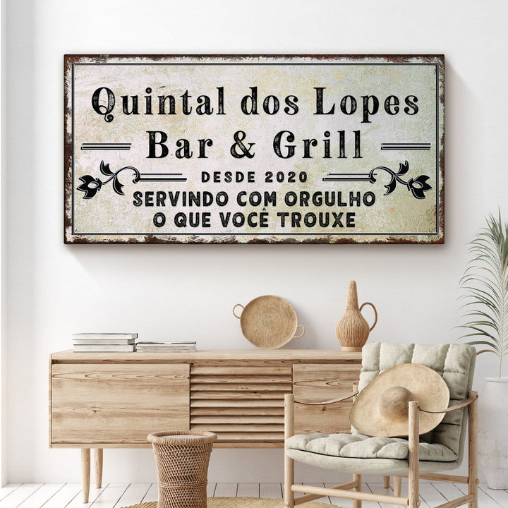 Quadro Quintal Bar &amp; Grill Personalizado