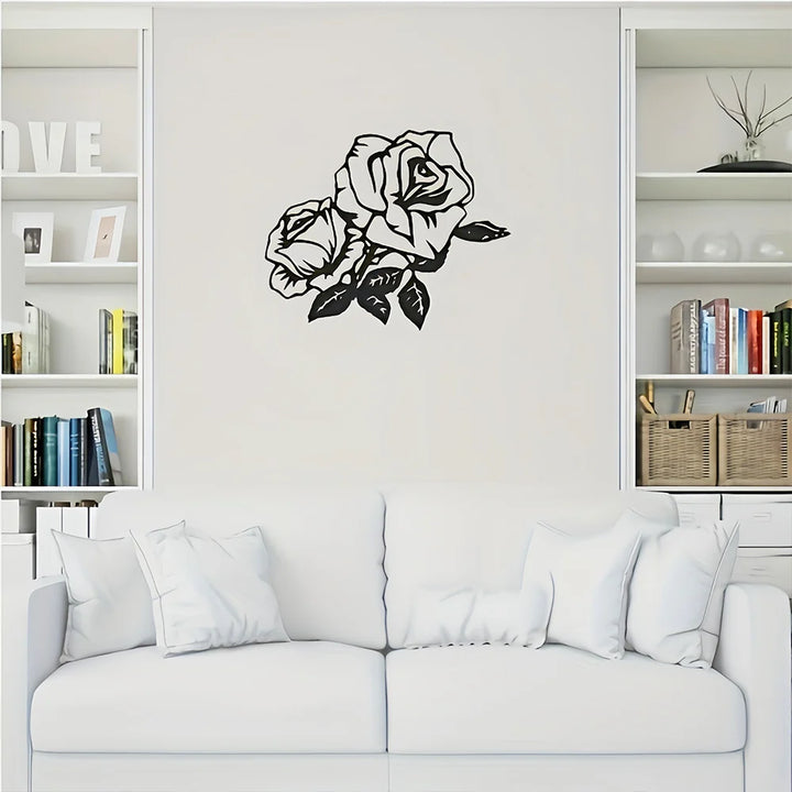 Rosas Clássicas I em metal — arte decorativa em primeiro plano
