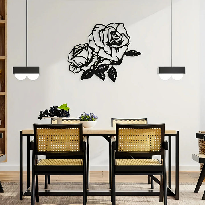 Rosas Clássicas I em metal — exemplo de personalização aplicada
