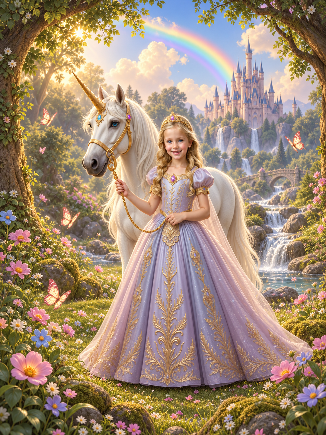 A Princesa do Bosque Mágico — arte de exemplo para quadro personalizado