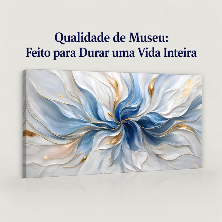 Quadro Sinfonia Azul em canvas com qualidade de museu, feito para durar